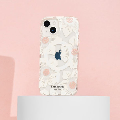 Kate Spade Protective Case for MagSafe iPhone 15 Plus/iPhone 14Plus - Hollyhock Floral